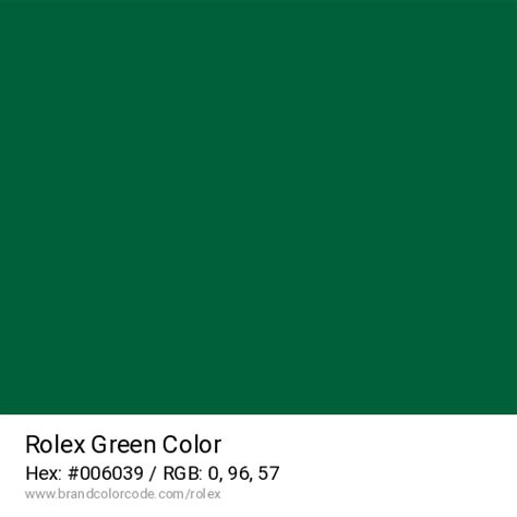 code couleur vert rolex|Rolex logo color code.